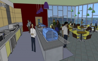 Visual of the new Teacup Café at Three Ways School