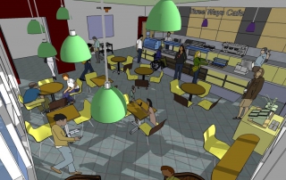 Visual of the new Teacup Café at Three Ways School